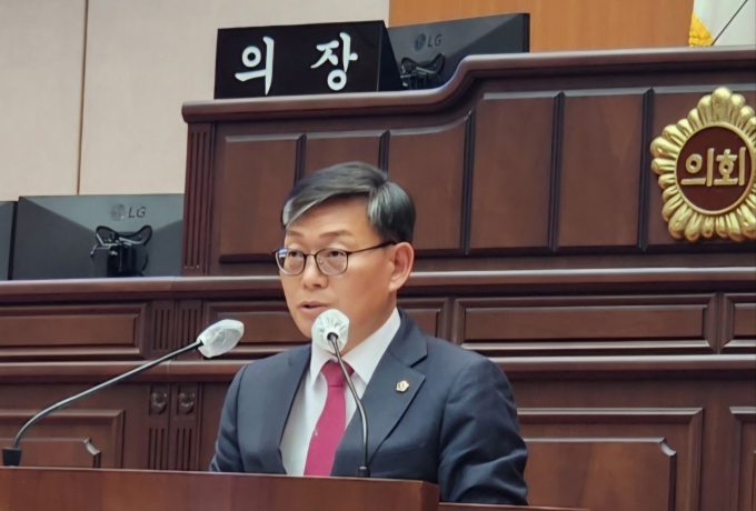 2일 부산시의회 본회의에서 자유발언을 하고 있는 박종철 부산시의원/사진=부산시의회