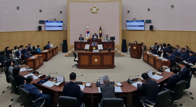2일 열린 기장군의회 임시회 제1차 본회의 모습/사진=기장군의회