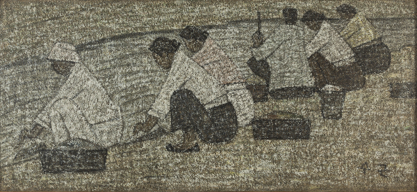 박수근 화백은 빨래하는 모습 등 서민들의 일상을 그렸다. 그림은 박수근 화백의 1959년작 '빨래터'. /사진=머니투데이(가나아트)