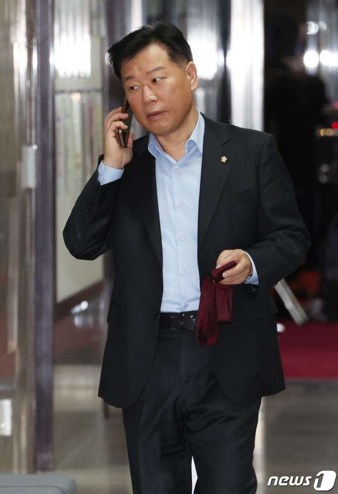 이양수 국민의힘 원내수석부대표가 지난해 12월 14일 서울 여의도 국회에서 열린 중진의원 현안 논의 간담회에 참석하고 있다. 2023.12.14/뉴스1 ⓒ News1 송원영 기자