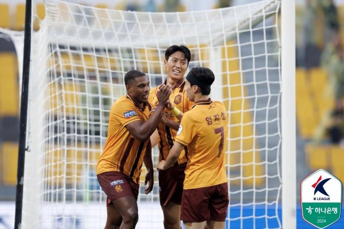 광주fc가 대전하나에 2-1 역전승을 거뒀다.(한국프로축구연맹 제공)