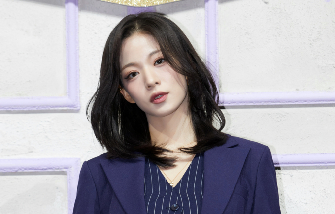 그룹 프로미스나인 이채영이 긴공백기에 대해 아쉬움을 토로했다. 사진은 지난 2022년 1월 서울 한남동 블루스퀘어에서 진행된 미니 4집 'Midnight Guest' 발매 기념 미디어 쇼케이스에 참석한 걸그룹 프로미스나인 멤버 이채영. /사진=플레디스 제공