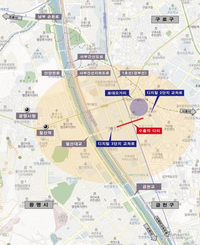 '수출다리' 일대 지도. (서울시 제공)ⓒ 뉴스1
