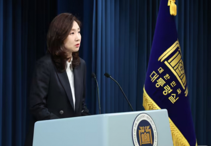 사진은 12일 서울 용산 대통령실에서 브리핑 하는 김수경 대통령실 대변인. /사진=뉴스1