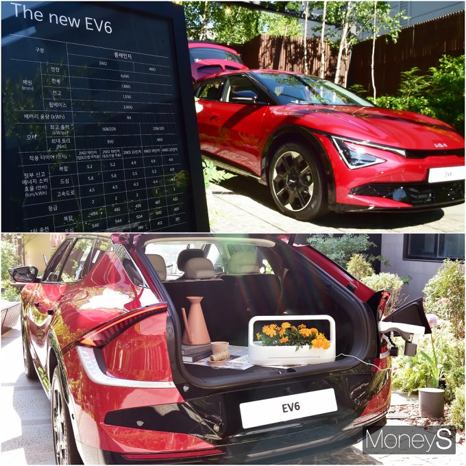 [머니S포토] 탑승자의 편의성을 높인 더 뉴 EV6 롱레인지 트림