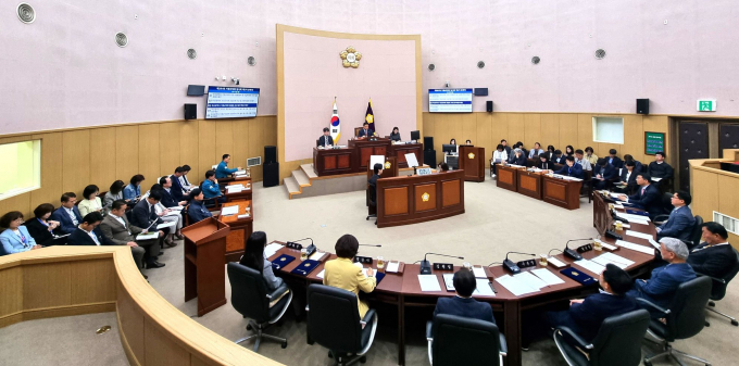 지난 14일 열린 기장군의회 임시회 본회의 장면/사진=기장군의회