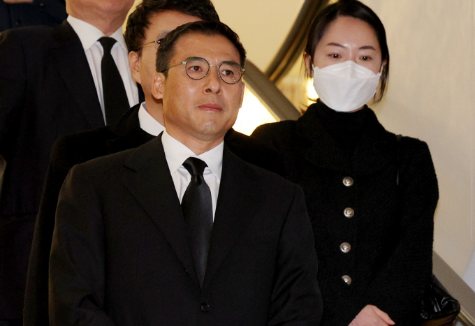 조현문 전 효성 부사장이 지난 3월30일 오후 서울 서대문구 연세 세브란스 장례식장에 마련된 고(故) 조석래 효성그룹 명예회장 빈소에 도착하고 있다. / 사진=뉴스1 장수영 기자