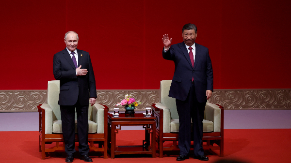미국이 중러 정상회담에 대한 입장을 밝혔다. 사진은 중러 수교 75주년 기념식에 참석한 블라디미르 푸틴 러시아 대통령과 시진핑 중국 국가주석. /사진=로이터