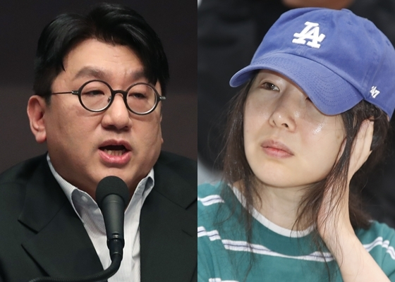 하이브 자회사 어도어 경영권을 놓고 극한 대립 중인 방시혁 하이브 의장(왼쪽)과 민희진 어도어 대표. /사진=뉴스1