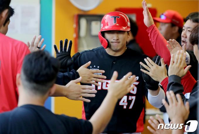 KIA 타이거즈의 단독 선두를 지킨 주장 나성범. 뉴스1 DB ⓒ News1 장수영 기자