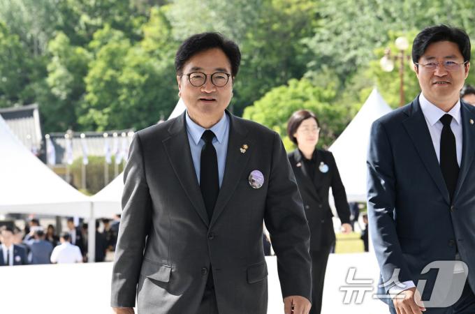 [사진] 우원식 민주당 국회의장 후보, 5·18기념식 참석