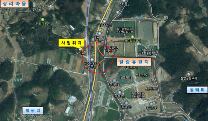 기장군 일광유원지 전용 진입도로 위치도/사진=기장군