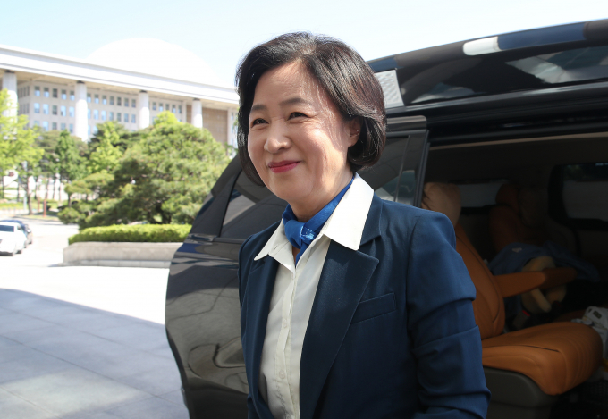 사진은 지난 16일 서울 여의도 국회 의원회관에서 열린 제22대 국회 전반기 국회의장단 후보 선출 더불어민주당 당선자 총회에 참석한 추미애 당선인. /사진=뉴시스