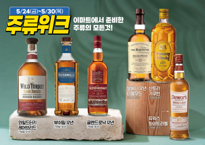 이마트가 위스키를 최대 40% 할인된 가격에 만날 수 있는 초특가 주류 행사를 진행한다. 행사기간은 24일부터 30일까지다. /사진=이마트