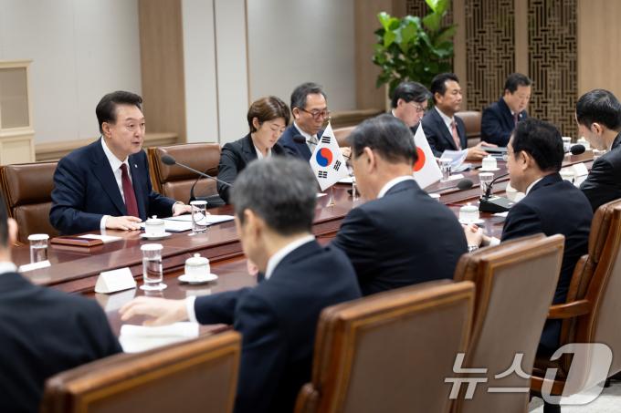 [사진] 한일 정상회담 발언하는 윤 대통령