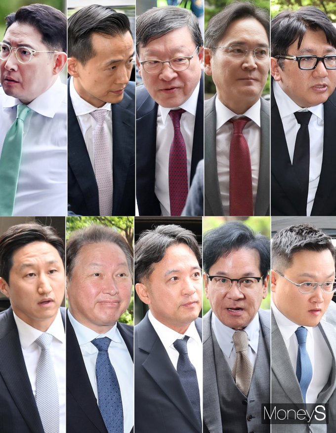 [머니S포토] UAE 대통령 접견, 韓 재계총수 '무슨 대화 오갔나'