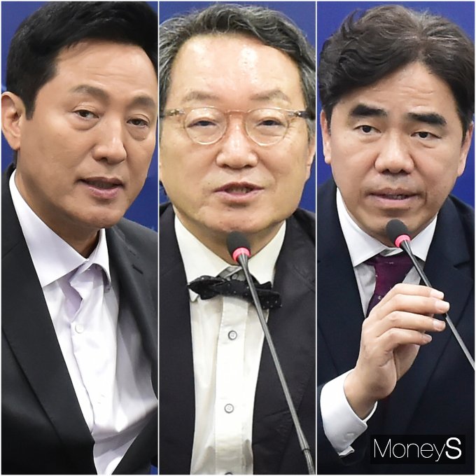 오세훈 시장(인사말 순서대로), 조명환 월드비전 회장, 김연은 서울시사회복지관협회 회장