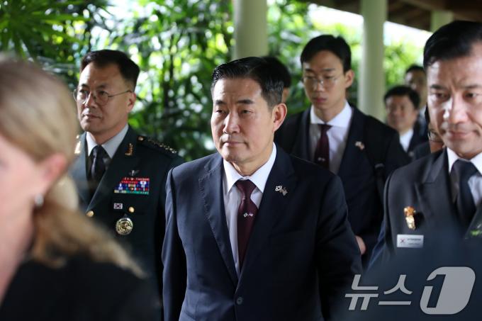 [사진] 한미 국방장관 회담 향하는 신원식 장관