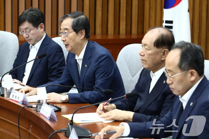 [사진] 고위당정 발언하는 한덕수 총리
