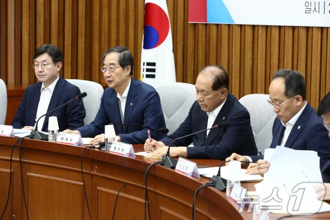 [사진] 고위당정 발언하는 한덕수 총리