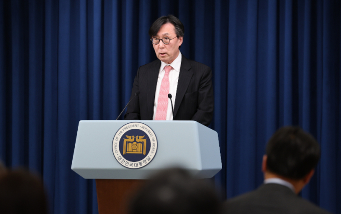 장호진 국가안보실장 주재로 2일 오후 국가안전보장회의(NSC) 긴급 상임위 확대회의가 진행된 가운데 장 실장이 서울 용산 대통령실 브리핑룸에서 회의 결과를 발표했다. /사진=뉴스1 