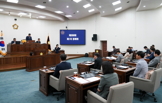 하남시의회  제330회 제1차 정례회 개회식 현장. /사진제공=하남시의회