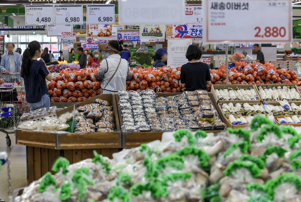 서울 서초구가 대형마트 영업시간 규제를 완화하자 마트 노동자들이 새벽배송은 노동자들의 건강권을 침해한다며 반대하고 있다. 지난달 22일 서울의 한 대형마트에서 시민들이 장을 보고 있다. /사진=뉴시스