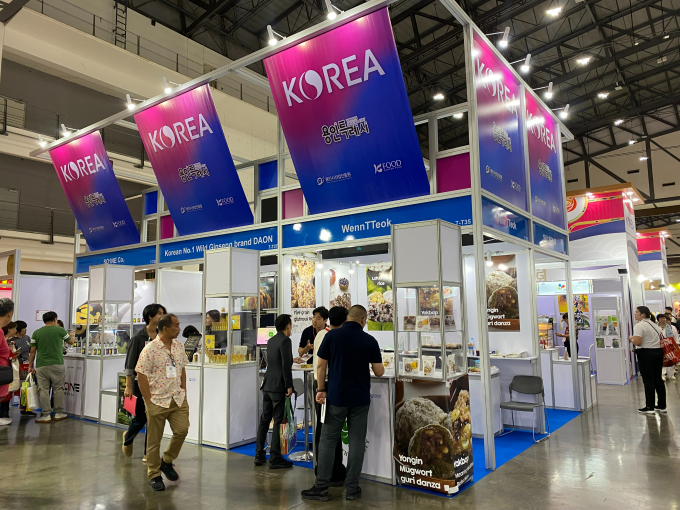 5월 28일부터 6월 1일까지 태국 방콕 IMPACT Exhibition Center에서 열린 ‘태국 방콕 국제식품 전시회’에 마련된 용인특례시 중기 단체관. / 사진제공=용인특례시