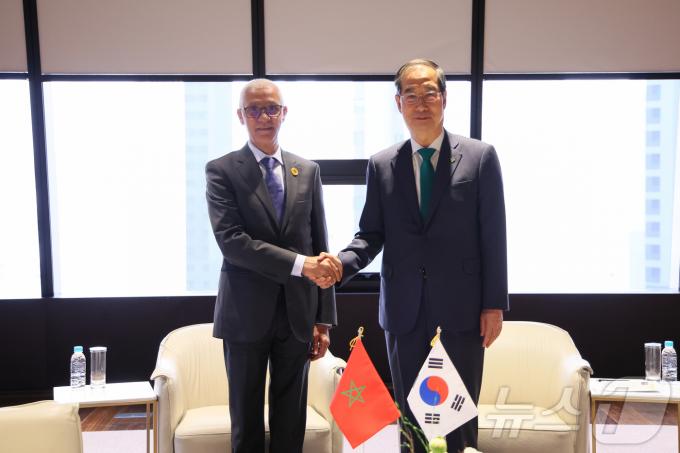 [사진] 한덕수 총리, 모로코 하원의장 접견
