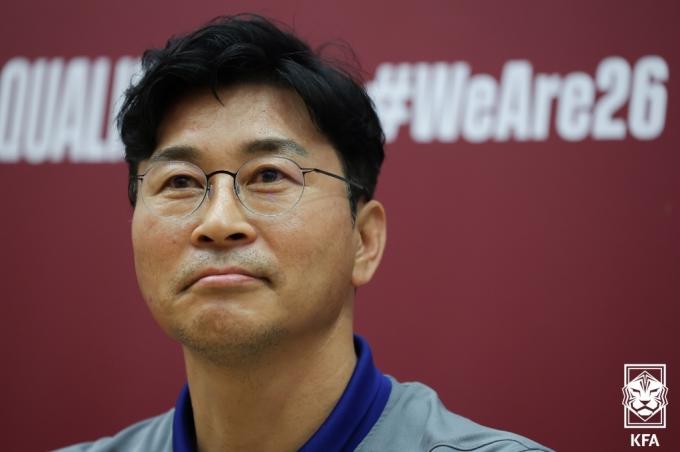 [사진] 김도훈 임시 감독, 싱가포르전 앞두고 공식 기자회견
