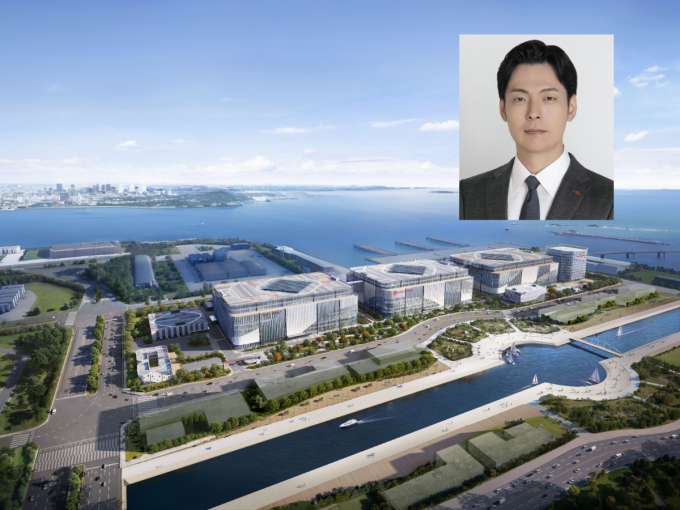 생산 공장 건설을 추진 중인 롯데바이오로직스가 자금 조달에 나섰다. 사진은 롯데바이오로직스 인천 송도 바이오 플랜트 조감도와 신유열 전무. /사진=롯데바이오로직스, 롯데지주 제공