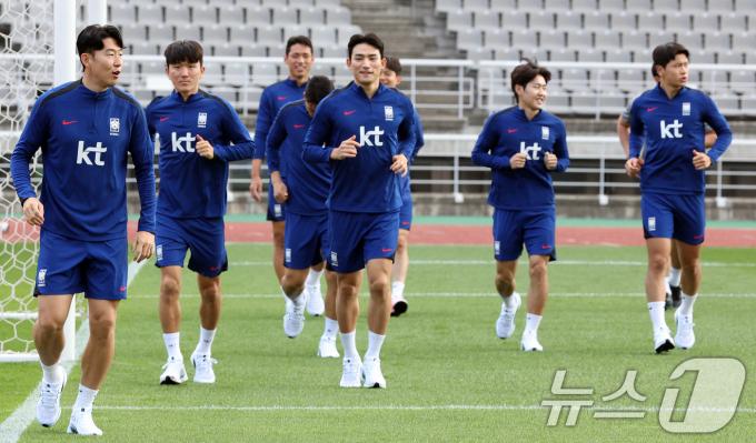 [사진] 훈련하는 축구 대표팀