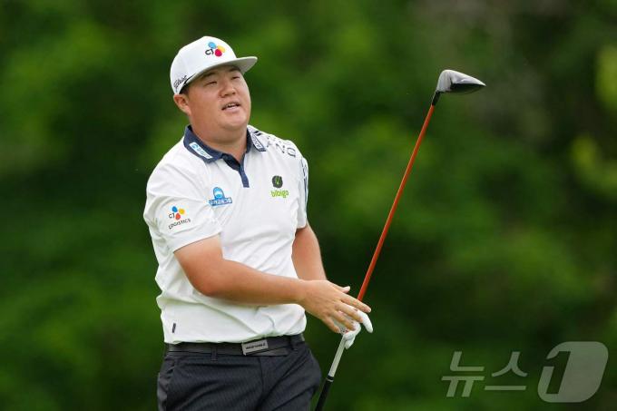 메모리얼 토너먼트 3R 공동 11위에 오른 임성재. ⓒ AFP=뉴스1