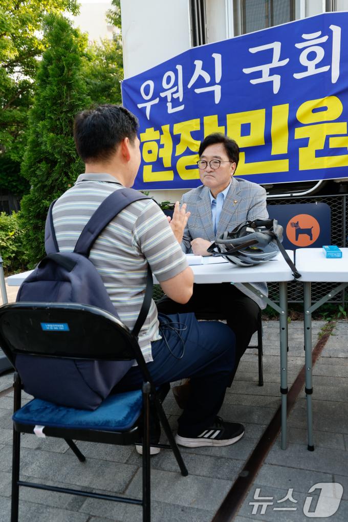 [사진] 현장 민원 청취하는 우원식 국회의장