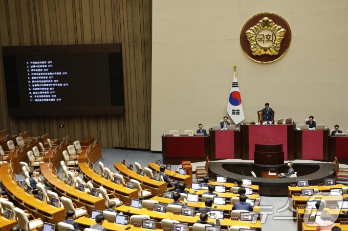 [사진] 여당 불참 속 상임위원장 선출 진행
