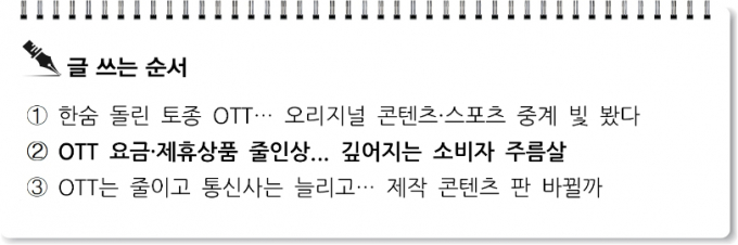 [S리포트]OTT 요금·제휴상품 줄인상... 깊어지는 소비자 주름살