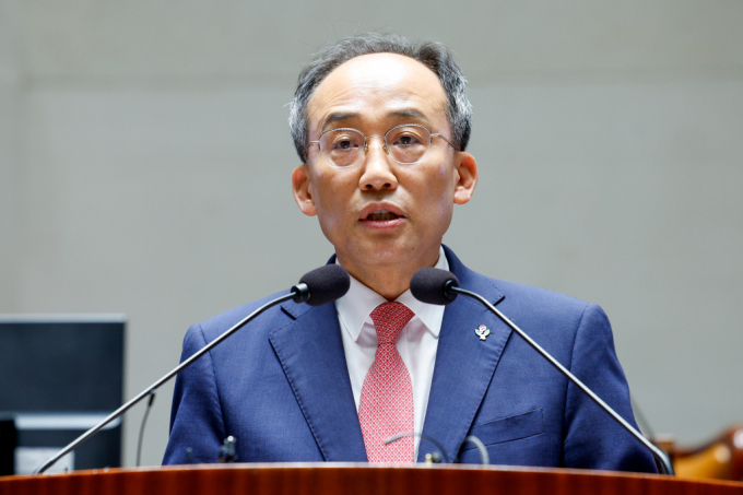  추경호 국민의힘 원내대표가 12일  서울 여의도 국회에서 열린 의원총회에 참석해 발언하고 있다. /사진=뉴스1