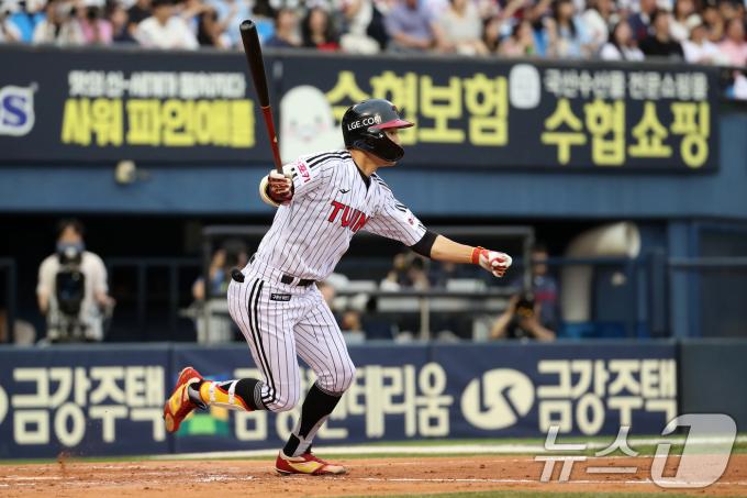 [사진] LG 박해민 '잘 맞았다'
