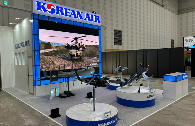 ‘2024 대한민국 국방산업발전대전’에 참가한 대한항공 부스 전경/사진제공=대한항공