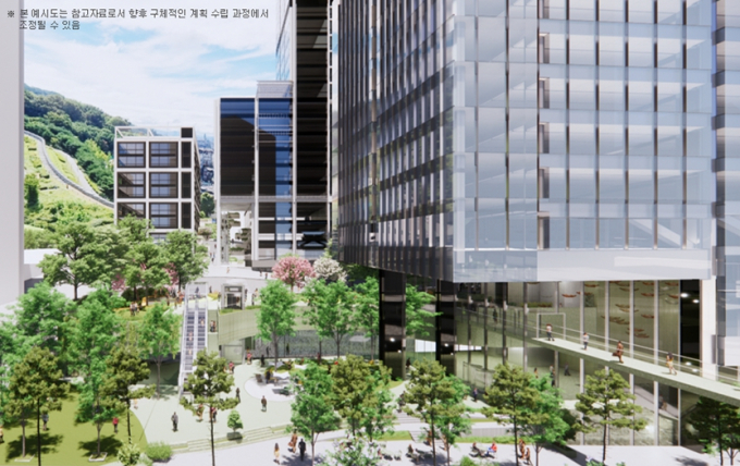 서울시가 양동구역 개발 청사진을 내놨다. 사진은 양동구역 개방형녹지 조성 예시도. /사진=서울시
