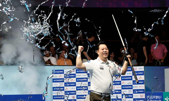PBA 챔피언십 정상에 오른 강동궁. /사진= PBA