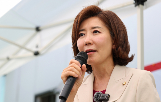 나경원 국민의힘 당 대표 후보가 28일 대구를 방문해 한동훈 후보에 대한 공세를 펼쳤다. /사진=뉴시스