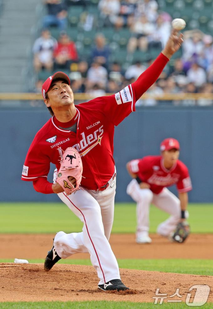 [사진] 역투하는 SSG선발 김광현