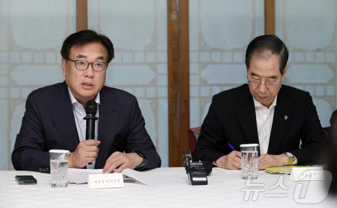 [사진] 고위당정협의회 발언하는 정진석 대통령실 비서실장