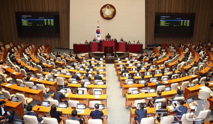 지난달 27일 열린 제415회 국회(임시회) 제3차 본회의./뉴스1 ⓒ News1 김민지 기자