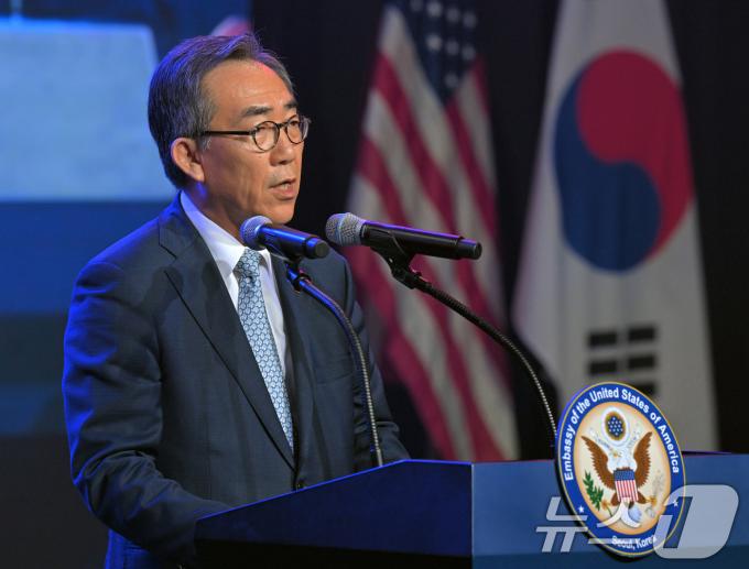 [사진] 조태열 외교부 장관, 미국 독립기념일 행사 축사