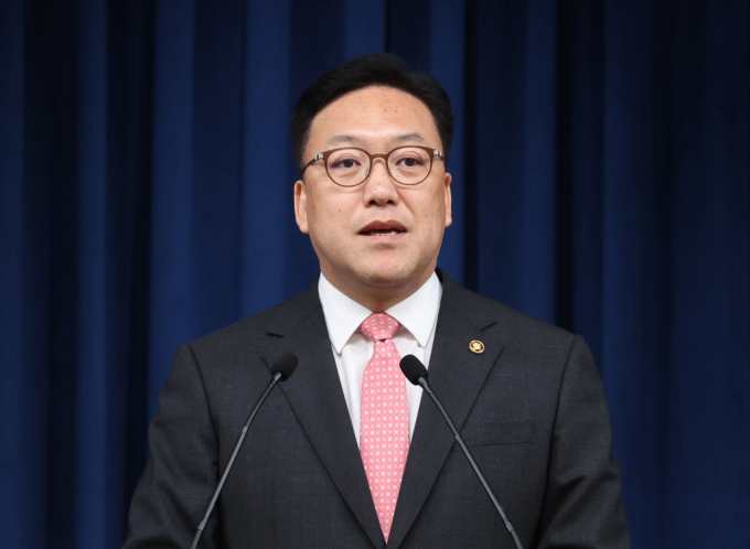  김병환 금융위원장 후보자가 4일 서울 용산 대통령실 청사에서 열린 정무직 인선 발표 브리핑에서 지명 소감을 밝히고 있다./사진=뉴시스