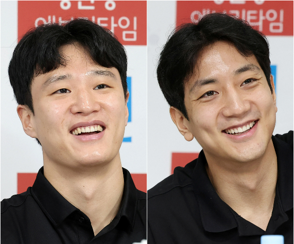 농구선수 허웅은 전 여자친구의 임신 중절 등 자신에게 쏟아진 의혹을 부인했고 전 여자친구가 자신에게 3억원을 요구했고 돈이 없으면 동생에게라도 빌려서 달라고 했다고 주장했다. 사진은 지난 4월25일 부산 KCC와 수원 KT의 챔피언결정전을 앞둔 허웅·허훈 형제의 모습. /사진=뉴스1