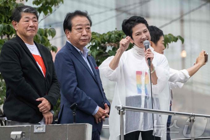 [사진] [포토] 고이케 도쿄도 지사에 도전하는 맞수 렌호 후보