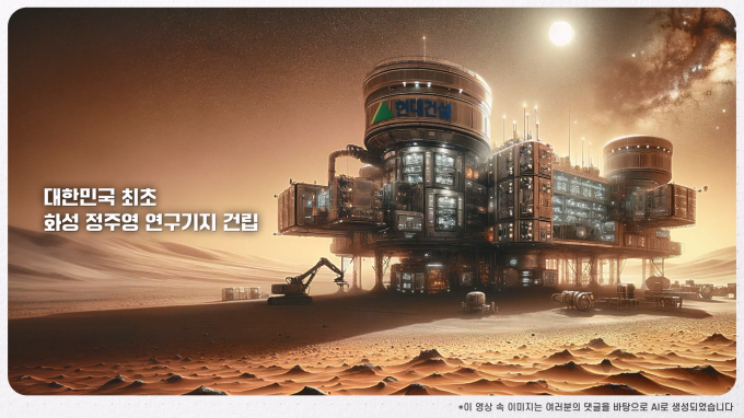 현대건설이 생성형 인공지능(AI)을 활용한 이색 기업 홍보(PR) 캠페인을 진행했다. /사진 제공=현대건설